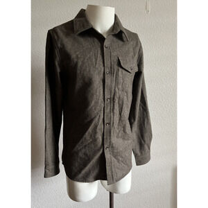 Buffalo Jackson Trading Co. Long Sleeve Gray Wool Shirt Men's Small Shacket